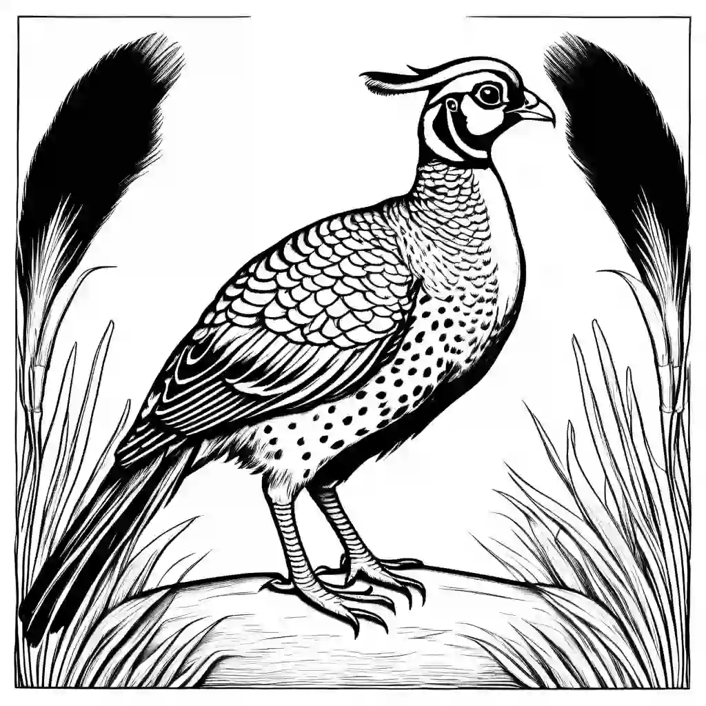 Pheasants coloring pages